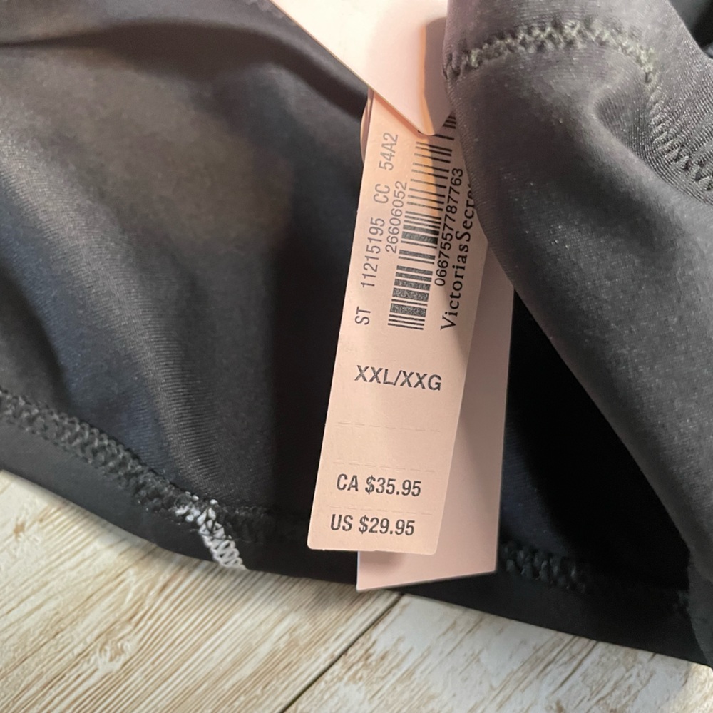 🆕 VICTORIA'S SECRET VS SWIM Sexy Sport Mid-Rise Bikini Bottom XXLARGE 20 Black - Picture 9 of 15
